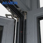 Porta de alumínio Windows vitrificado dobro da janela de batente da ruptura térmica de madeira da cor fornecedor