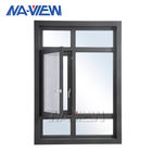 Dobro de alumínio preto janela de batente tripla articulada com tela de dobramento fornecedor