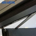Dobro de alumínio preto janela de batente tripla articulada com tela de dobramento fornecedor