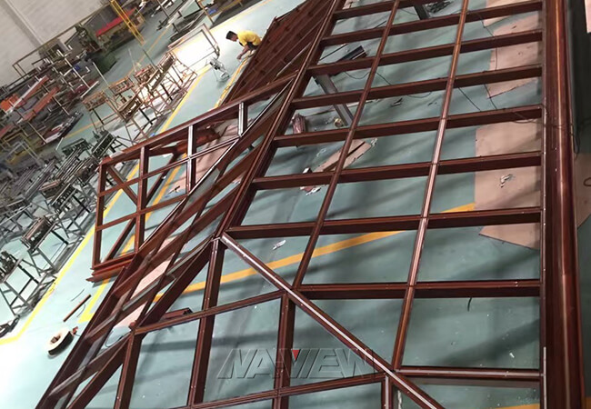 Vidro de alumínio projeto selecionado pré-fabricado do telhado da eletroforese do patamar 4
