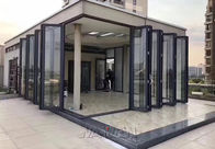 Casa pré-fabricada avaliação da sala de 4 estações pelas extensões de vidro de alumínio do pé quadrado fornecedor