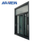 O quarto de Guangdong NAVIEW matizou a porta do preto do projeto do preço que desliza a janela de alumínio fornecedor